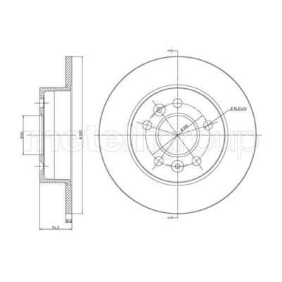 Afbeelding van Remschijf METELLI 23 0482C