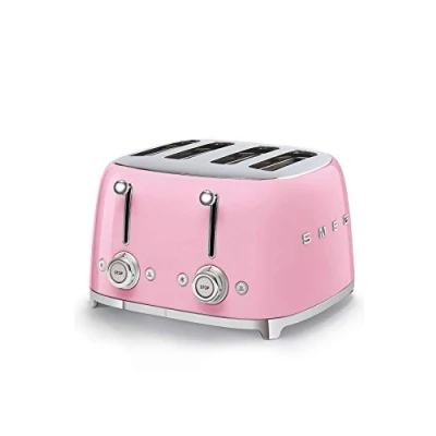 Afbeelding van Broodrooster Smeg TSF03PKEU 4x4 50 Style Roze