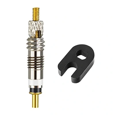 Afbeelding van HZJD 6 stuks Presta Valve Cores Obus ventiel, ventielkern demontagegereedschap, universeel voor racefiets, mountainbike, schroeven, eenvoudig te bedienen