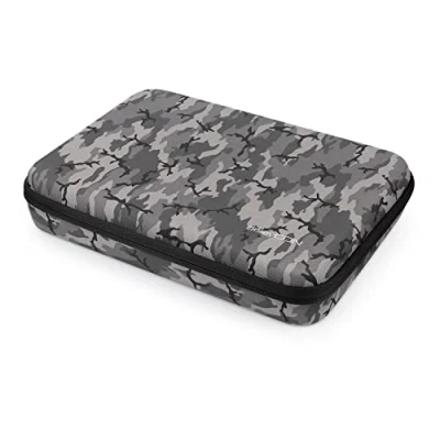 Afbeelding van deleyCON Hardcase voor GoPro Actiecamera en Accessoires Robuust Duurzaam Stofbescherming Stootbescherming Spatbescherming HERO 12 11 10 9 Size XL Camouflage