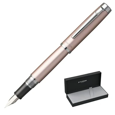 Afbeelding van PLATINUM Procyon PNS 8000#18 vulpen/pendiktes: M medium middel/kleur: roségoud/handgemaakt/met geschenkdoos/vulpen