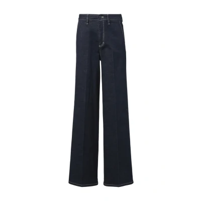 Afbeelding van comma casual identity MIT WIDE Flared Jeans, Dames, Maat: 40, Navy