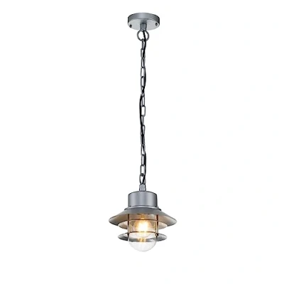 Afbeelding van Elstead Copenhagen Buiten Dome Wandlamp Zilver, IP44