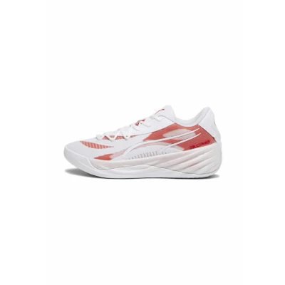 Afbeelding van Puma Nitro TEAM Basketbalschoenen, Maat: 41, White for all time red Kunststof/ textiel