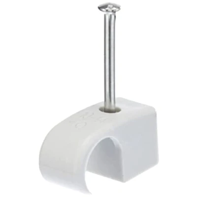 Afbeelding van Meister Express klem in praktische set voor het vastzetten van kabels &amp; leidingen incl. voorgemonteerde spijker / kleefclips kabelklemmen nagelklemmen grijs. 10 14 mm (100 Stuk) grijs