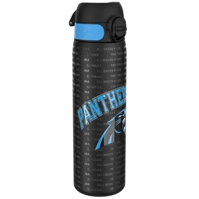 Afbeelding van ION8 Stalen Waterfles, 600 ml/20 oz, Lekvrij, Makkelijk te Openen, Veilige Vergrendeling, Vaatwasserbestendig, Hygiënische Flipcover, Draaggreep, Duurzaam, Reliëfprint, Ontwerp NFL Panthers Drinkfles