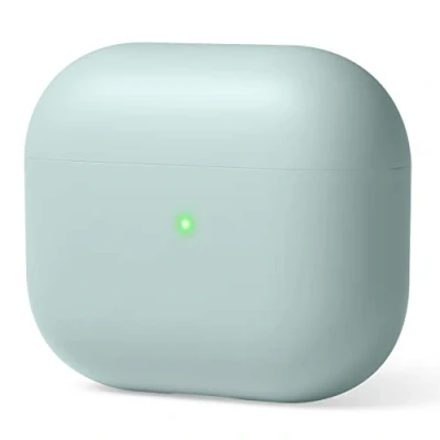 Afbeelding van elago Liquid Hybrid Hoesje Compatibel met AirPods 3 Case Drievoudige Laag Structuur Bescherming (Groen)