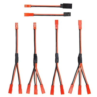Afbeelding van 6PCS JST Plug Splitter Man Vrouw Y kabel Parallelle Adapter Harnas naar JR voor Traxxas TRX 4 RC Auto Crawler Truck Koelventilator ESC Batterij Motor