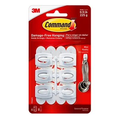 Afbeelding van Command Mini Haken met Strips (17006) Wit