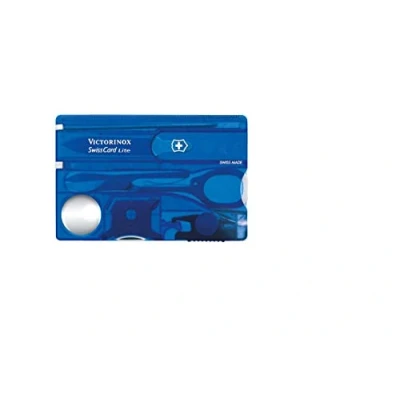 Afbeelding van SwissCard Victorinox Lite 13 Functies Transparant Blauw