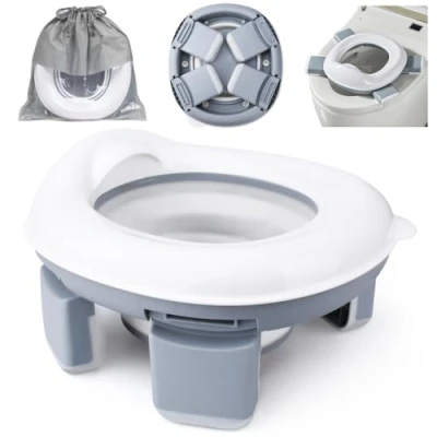 Afbeelding van TOSUTO Draagbaar Babytoilet,Kinderpotje,Draagbaar Vouwtoilet Voor Kinderen, Reispotje,Toiletbril Kinderen,Mobiel Toilet,Reispotje Opvouwbaar Kinderen,Voor Binnen En Buiten