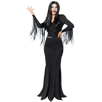 Afbeelding van amscan 9917648 Dieren vrouwen officieel gelicentieerde Morticia Addams Halloween kostuum, multi, maat: 18 20