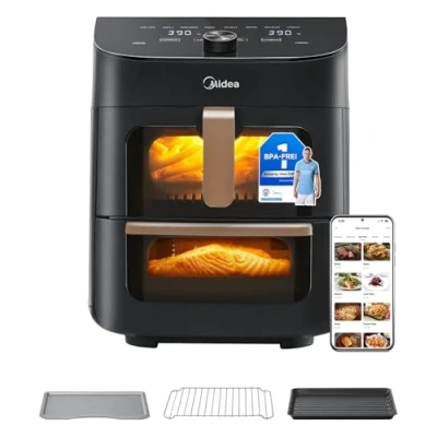 Afbeelding van Midea airfryer MF CY110A 2 zones 11 L 10 in 1 functies met app te bedienen