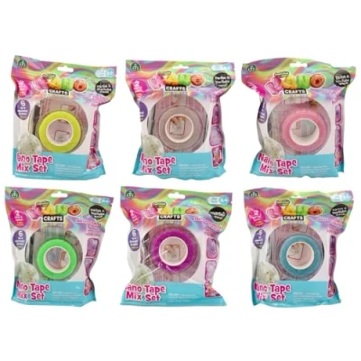 Afbeelding van Giochi Preziosi nano Craft tape, kleurrijk, ideaal voor beginners, produceert duurzame decoratieve luchtbellen met plakband, rietjes en decoraties, kinderen vanaf 6 jaar
