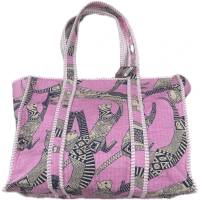 Afbeelding van HS Big Shopper Kattenprint Roze Limited Summer Edition