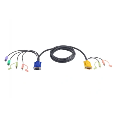 Afbeelding van KVM Kabel VGA Male / 2x PS/2 Connector 3.5 mm Aten SPHD15 Y 5.0 m