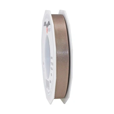 Afbeelding van Präsent cadeaulint, polyester, taupe, 25 m rol 15 mm
