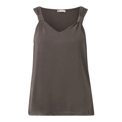Afbeelding van Street One MIT Knoten Top, Dames, Maat: 36, Braun