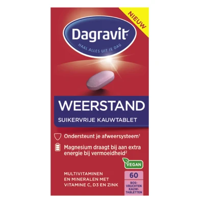 Afbeelding van 3x Dagravit Multivitaminen Weerstand 60 kauwtabletten