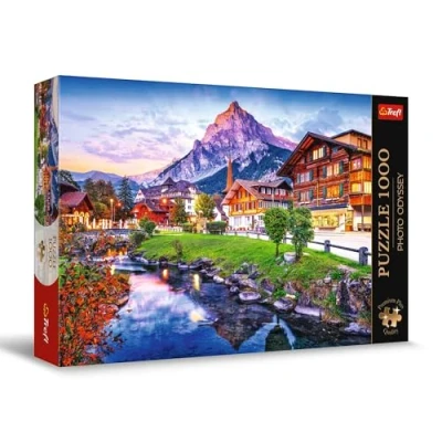 Afbeelding van Trefl Premium Plus Quality Puzzle Photo Odyssey: Alpenstadje, Zwitserland 1000 stukjes, Unieke fotografische reeks, Perfect passende voor volwassenen en kinderen vanaf 12 jaar