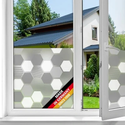 Afbeelding van d c fix Raamfolie, static Premium Wido, uv bescherming, inkijkbescherming, aan beide zijden ondoorzichtig, statisch hechtende folie voor badkamerramen, keuken, glazen deur, melkglasfolie, zichtwerende