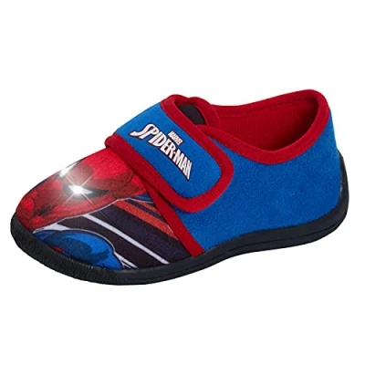 Afbeelding van MARVEL Jongens Spiderman Slippers Kids Easy Fasten Antislip Zool Slipper Huis Schoenen, Blauw, 31 EU