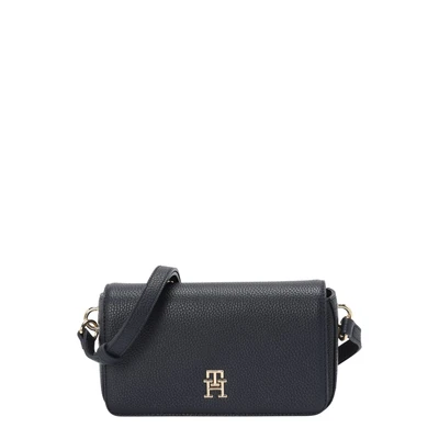 Afbeelding van Tommy Hilfiger Emblem FLAP Crossover Schoudertas, Dames, Maat: One Size, Space blue