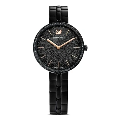 Afbeelding van Swarovski Cosmopolitan horloge, Swiss Made, Metalen armband, Zwart, Zwarte afwerking