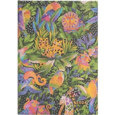 Afbeelding van Paperblanks Jungle Song, 12 maandenkalender 2024, Verso, midi (130 x 180 mm)