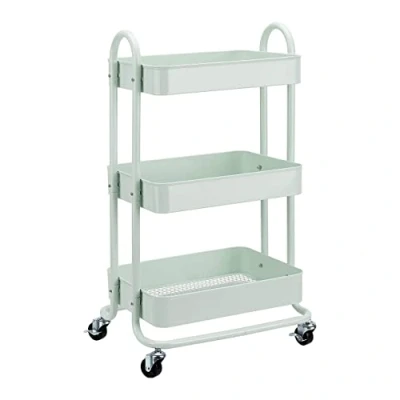 Afbeelding van Amazon Basics 3 laags, rollende gereedschapswagen of keukenwagen, muntgroen