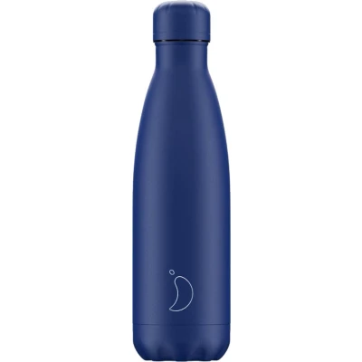 Afbeelding van Thermosfles Blauw All Blue 500 Ml RVS Chilly&#039;s Matte Edition 7 X 26 Cm