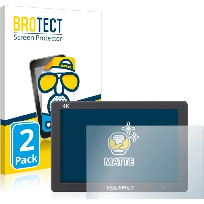 Afbeelding van BROTECT (2 Stuks) Antireflecterende Beschermfolie voor Feelworld FW279 7&quot; Anti Glare Screen Protector, Mat, Ontspiegelend