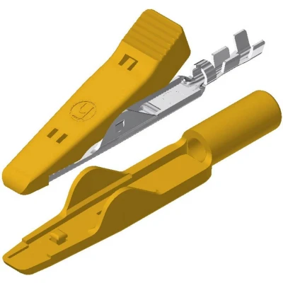 Afbeelding van SKS Hirschmann MA 1 Miniatuur krokodilklem Geel Klembereik (max.): 4 mm Lengte: 41.5 stuk(s)