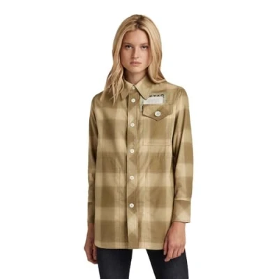 Afbeelding van G STAR RAW Naval Collar 2.0 Overhemd voor dames, meerkleurig (Fresh Army Green Ryan Check C964 c980), S
