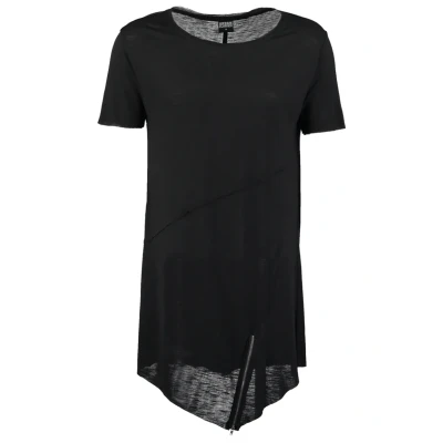 Afbeelding van Urban Classics LONG OPEN EDGE Front ZIP TEE Tshirt print, Heren, Maat: Small, Black