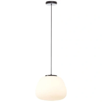 Afbeelding van Brilliant Hanglamp Kaizen zwart met wit Ø 35cm 60154/76