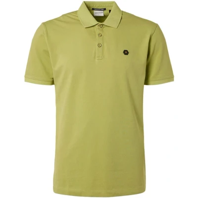 Afbeelding van No Excess Polo Olijfgroen maat XXL heren met Regular fit Pasvorm Katoen Suitable Herenkleding Poloshirt