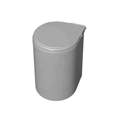 Afbeelding van Emuca Recyclingcontainer, 13 L, deurbevestiging, automatische dekselopening, Kunststof, Grijs