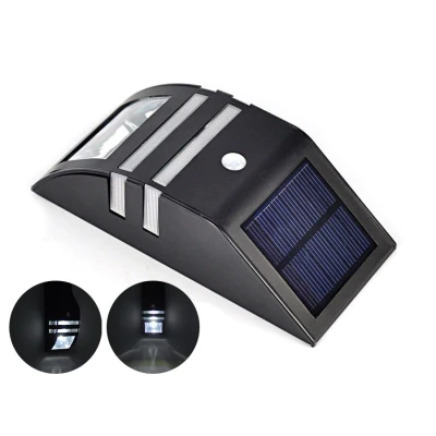 Afbeelding van Solar LED Buitenlamp Koud wit 50 Lumen Schemer + bewegingssensor Zwart