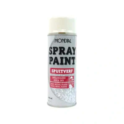 Afbeelding van Mondial Spray paint RAL 1013 hoogglans parelwit 400ml