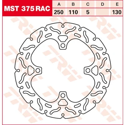 Afbeelding van Remschijf TRW MST375RAC, 1 Stuk