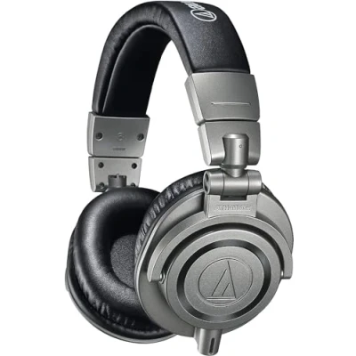 Afbeelding van Audio Technica ATH M50x Professionele studio Hoofdtelefoon voor opnames, ontwerpers, DJ&#039;s, gaming, podcasts en dagelijks luisteren Gun Metal,Eén maat,Metaal
