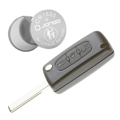 Afbeelding van Jongo Sleutelbehuizing met lemmet Compatibel Citroën C4 Picasso, Grand C5 CE0523 1x Batterij CR1620 AutoSleutelbehuizing Plip 3 Knop Afstandsbediening