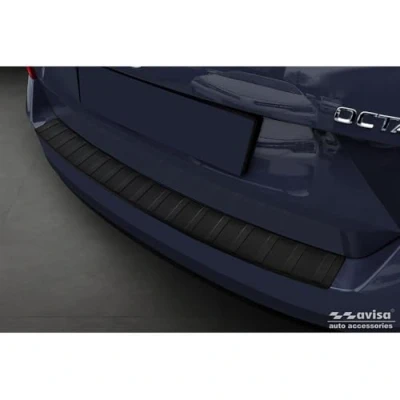 Afbeelding van Matzwart RVS Achterbumperprotector compatibel met Skoda Octavia III Combi (5E5) Facelift 2017 2020 &#039;Ribs&#039;