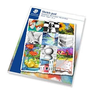 Afbeelding van STAEDTLER schetsblok A4, met hoogwaardig tekenpapier, afmeting: Grammage: 120g/m2, kleur: wit, 20 vel, 2421 01