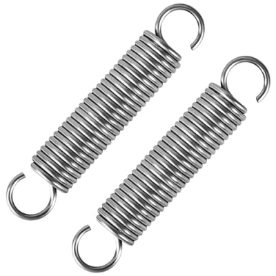Afbeelding van GUNGY Trekveren 60 mm trekveer dubbele haak roestvrij staal draaddiameter 1,5 buitendiameter 12 trein 6 kg 2 stuks