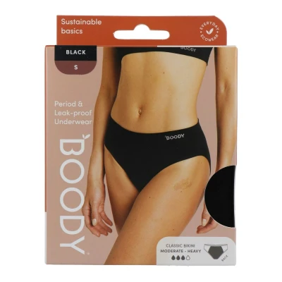 Afbeelding van Boody Menstruatieondergoed Bikinislip Zwart Norm/hevig S, 1 stuks
