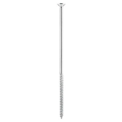 Afbeelding van Connex Universele schroeven 6,0 x 180 mm 1 kg grootverpakking verzonken kop TX aandrijving gedeeltelijke schroefdraad blauw verzinkt/schroevenset/schroeven in zak / KL3246180 zilver