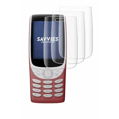 Afbeelding van Savvies (4 Stuks) Full Screen Scherm Beschermfolie voor Nokia 8210 4G Cover Protector 3D Curved [Edge to Edge, Ultra Clear, Scratch Proof]