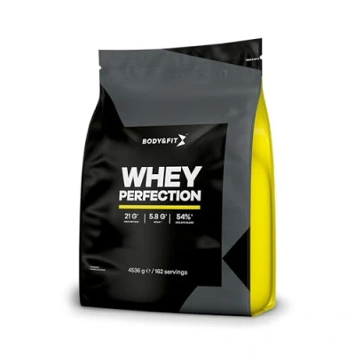 Afbeelding van Body &amp; Fit Whey Perfection Proteine Poeder / Protein Eiwitpoeder 4540 gram (162 shakes) Aardbei